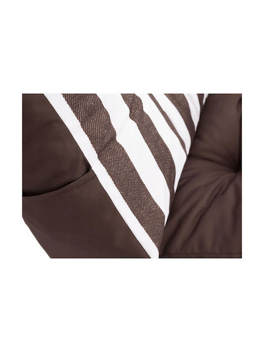 Garden Chair Cushion with Backrest Brown
