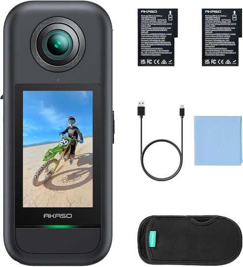 Akaso 360 Action Camera 5K 360° Capture Standard Combo with Touch Screen 2.29" and Wi-Fi Black