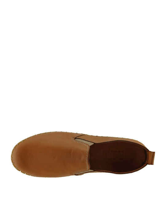 Road Shoes Women's Moccasins Leather 17113n Camel
