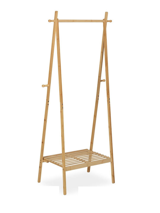 Relaxdays Cuier de podea din Bambus Bej 160x74cm Relaxdays Cuier de podea din Bambus Bej 160x74cm