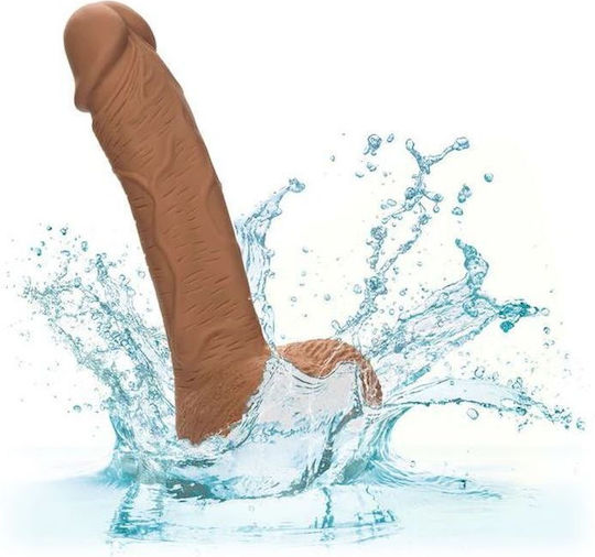 Calexotics Glass Dildo with Balls and Suction Cup Brown 16cm
