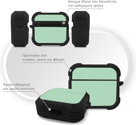 Sonique Colorbloc Series Hülle Silikon in Türkis Farbe für Apple AirPods 3