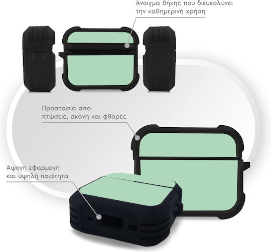 Sonique Colorbloc Series Hülle Silikon in Türkis Farbe für Apple AirPods Pro