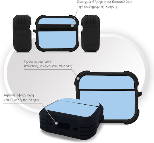 Sonique Colorbloc Series Hülle Silikon in Türkis Farbe für Apple AirPods Pro