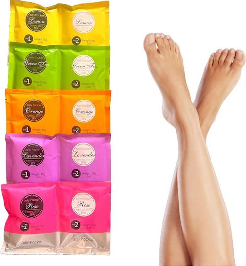 Set 2 Pași Crystal Jelly Pedichiură Spa 50+50g Calitate Premium Lavandă