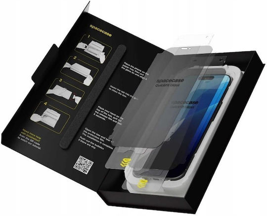 Spacecase 0.33mm Privacy Tempered Glass 2τμχ (iPhone 15 Pro Max)