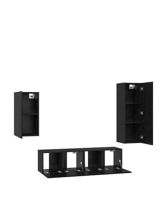 Wohnzimmer TV-Einheit Black Oak L30.5xB30xH90cm