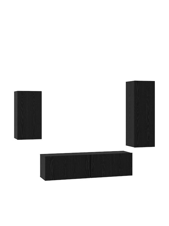Wohnzimmer TV-Einheit Black Oak L30.5xB30xH90cm