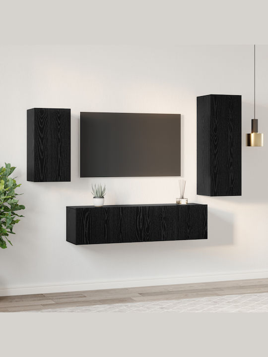 Wohnzimmer TV-Einheit Black Oak L30.5xB30xH90cm