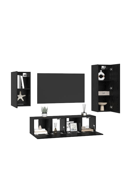 Wohnzimmer TV-Einheit Black Oak L30.5xB30xH90cm