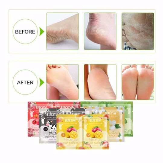 Set 2 Steps Crystal Jelly Pediküre Spa 50+50g Premium Qualität Mango