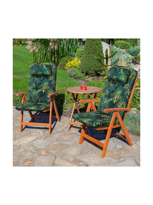 Garden Chair Cushion with Backrest Green Grass