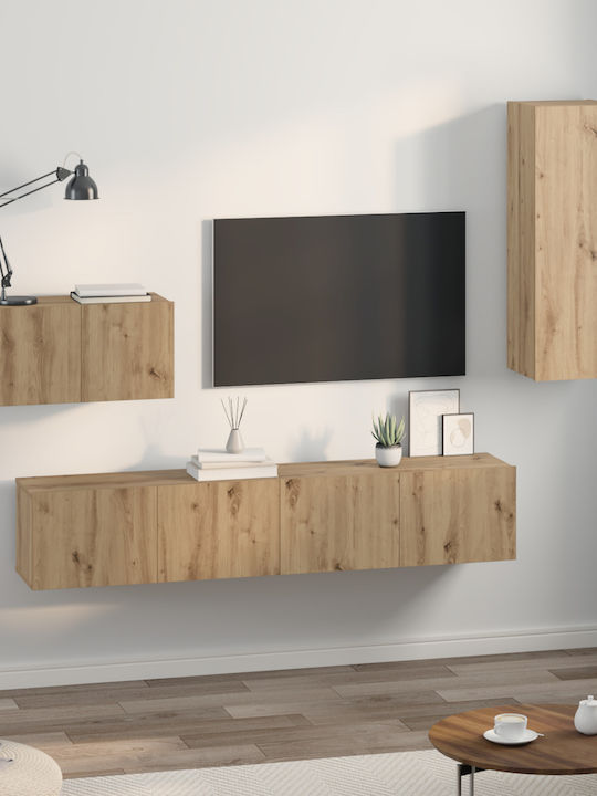 Living Room TV Unit Handmade Oak L80xW30xH30cm