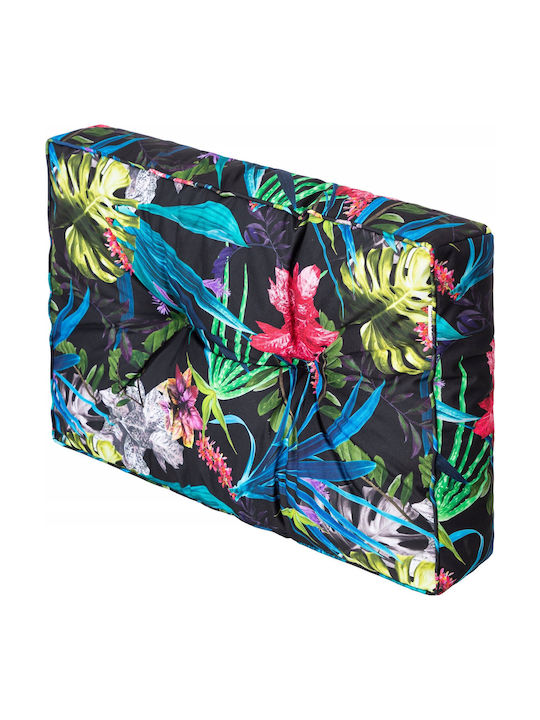 Garden Chair Cushion with Backrest Multicolour Leaf