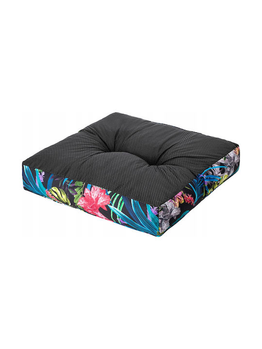 Garden Chair Cushion with Backrest Multicolour Leaf