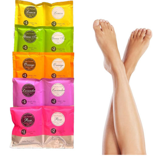 Σετ 2 Steps Crystal Jelly Pedicure Spa 50+50g Premium Quality Lemom