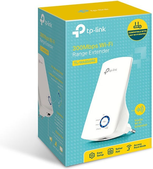 TP-LINK TL-WA850RE v1 WiFi Extender Single Band (2.4GHz) 300Mbps