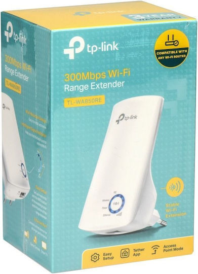 TP-LINK TL-WA850RE v1 WiFi Extender Single Band (2.4GHz) 300Mbps