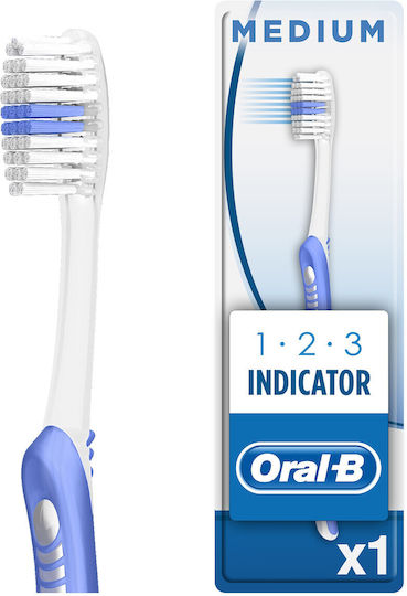 Oral-B 123 Indicator Toothbrush Medium Purple