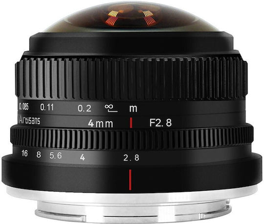 7artisans Obiectiv Foto Photoelectric 4mm f/2.8 Circular Ochi de Pește pentru Montaj Micro Patru Treimi (MFT) Negru