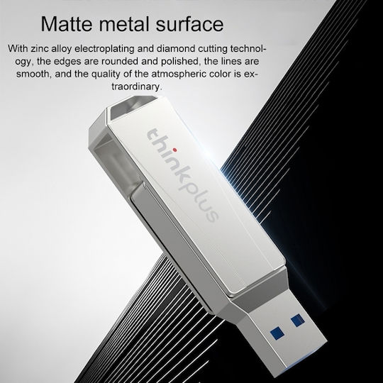 Lenovo ThinkPlus MU252 128GB USB 3.1 Stick cu conexiune USB-A & USB-C Gri