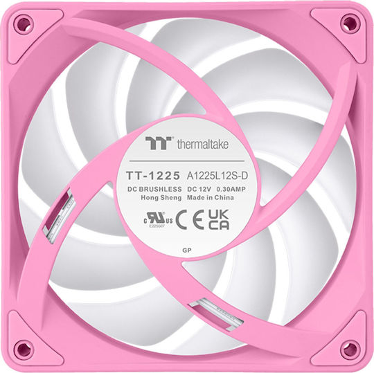 Thermaltake CT120 EX Обратен Перка Вентилатор за Кутия (2000rpm / 65.82cfm) с ARGB Осветление и Свързване 3-Pin / 4-изводна ШИМ 3 бр Розови