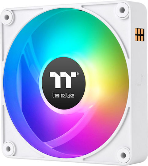 Thermaltake CT140 EX Reverse Blade Case Fan (1800rpm / 94.95cfm) με ARGB Φωτισμό και Σύνδεση 3-Pin / 4-Pin PWM 3τμχ Λευκό