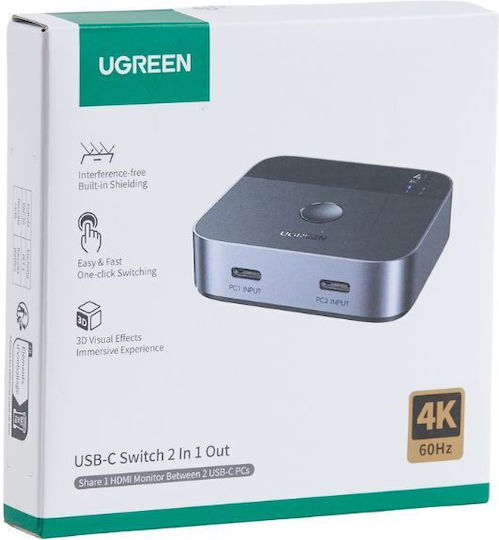Ugreen Hub 2 Θυρών USB 2.0 με σύνδεση USB-C