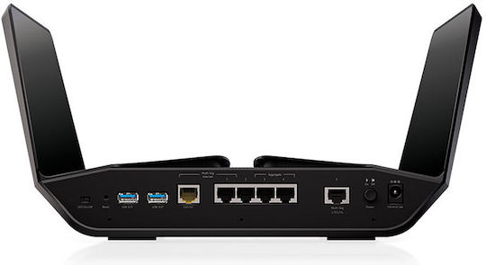 NetGear Nighthawk RAXE500 Drahtlos Router Wi‑Fi 6E mit 5 Anschlüssen Gigabit Ethernet