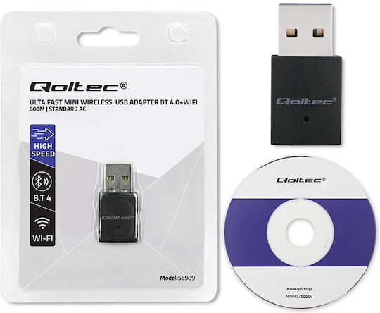 Ultra Fast Mini Wifi Adapter Ac Standard Bt 4.0 Usb 600mbps