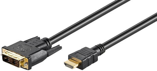 Microconnect 1m DVI-D male to HDMI male Cable Black (HDM191811)