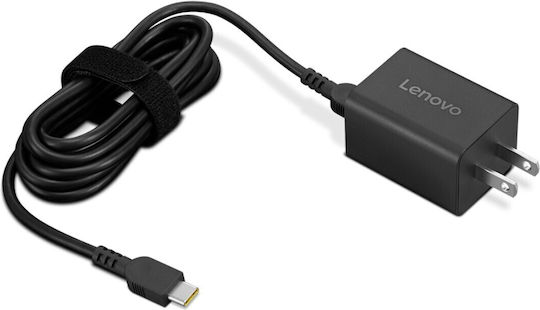 Lenovo USB-C Φορτιστής Laptop 65W 5V 1.5A με Αποσπώμενο Καλώδιο Τροφοδοσίας