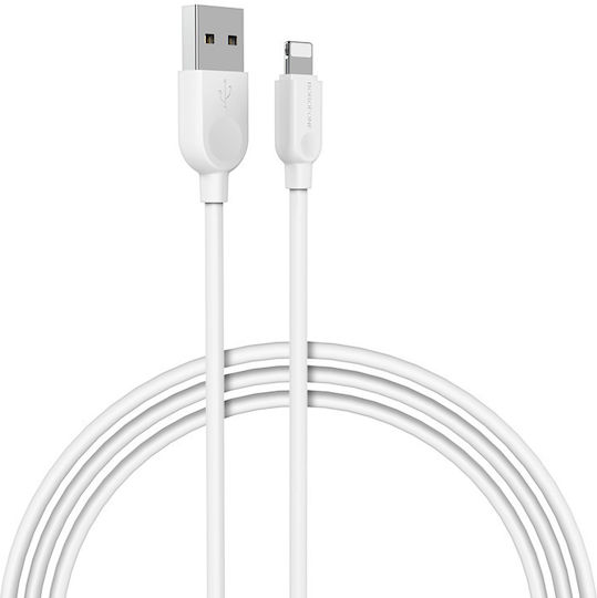 Borofone BX14 LinkJet USB-A zu Lightning Kabel Weiß 1m