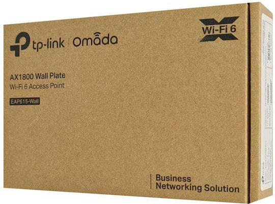 TP-LINK EAP615-Wall v1 Точка за достъп Wi‑Fi 6 - Wi‑Fi 6 Двулентов (2.4 и 5GHz)