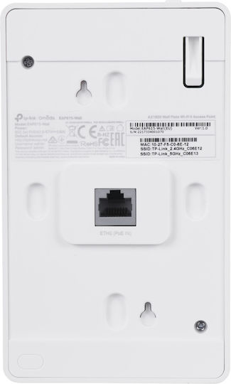 TP-LINK EAP615-Wall v1 Точка за достъп Wi‑Fi 6 - Wi‑Fi 6 Двулентов (2.4 и 5GHz)