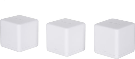 Mercusys Halo H30G v1 WiFi-Mesh-Netzwerk Zugriffspunkt Wi‑Fi 5 Dualband (2,4 & 5 GHz) in Dreifach-KIt