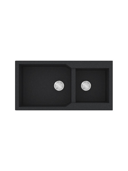 Sanitec Ultra Granite 803 03-05-09800 Drop-In Sink Synthetic Granite W100xD50cm Bianco