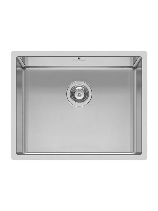 Pyramis Astris 1b 101028501 Flush Mounted Sink Inox Brushed W50xD40cm Silver