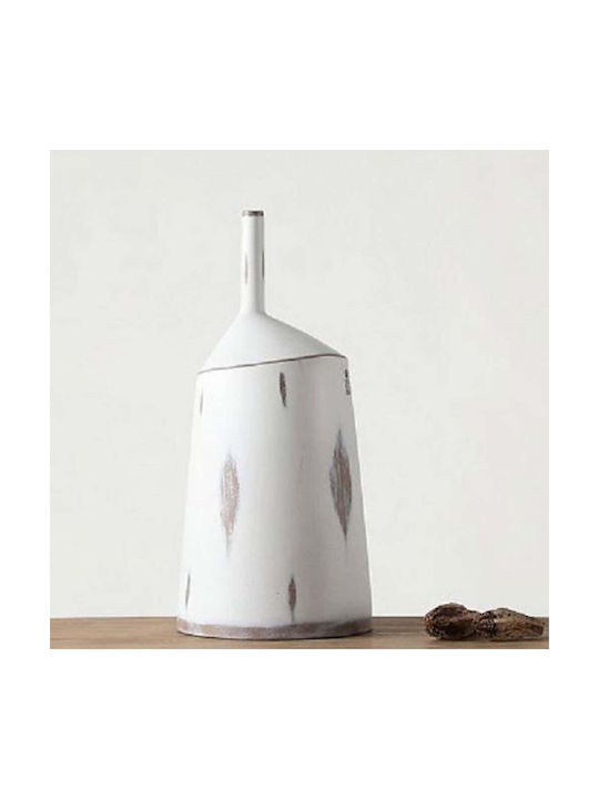 Espiel Decorative Vase White 19.5x19.5x42.5cm