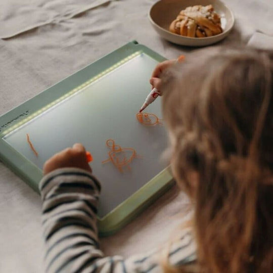 Kidywolf Kids Drawing Tablet Double Sided Rechargeable Light LED Screen & Blackboard