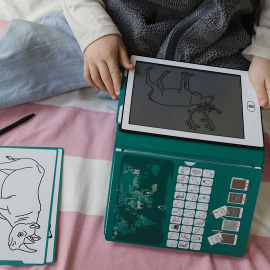 Kidywolf Kids Drawing Tablet LCD Screen 30 Cards Animals Around World