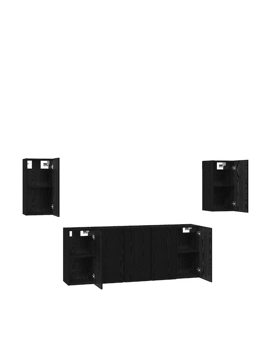 Living Room TV Unit Black Oak L30.5xW30xH60cm