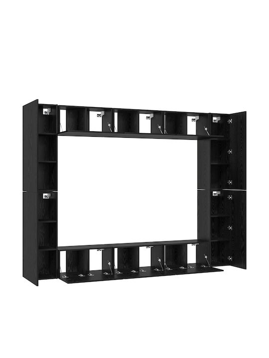 Wohnzimmer TV-Einheit Black Oak L30.5xB30xH90cm