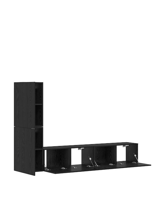Wohnzimmer TV-Einheit Black Oak L80xB30xH30.5cm