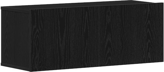 Living Room TV Unit Black Oak L80xW30xH30.5cm