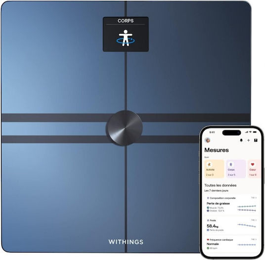 Withings Smart Bathroom Scale with Body Fat Counter Black 13700546708012