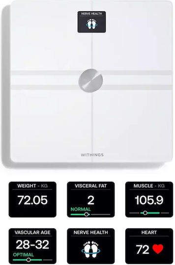 Withings Smart Bathroom Scale with Body Fat Counter Black 13700546708012