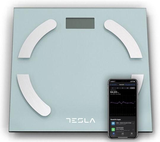 Tesla Ψηφιακή Ζυγαριά 180kg Λευκή Transparent BS301WX