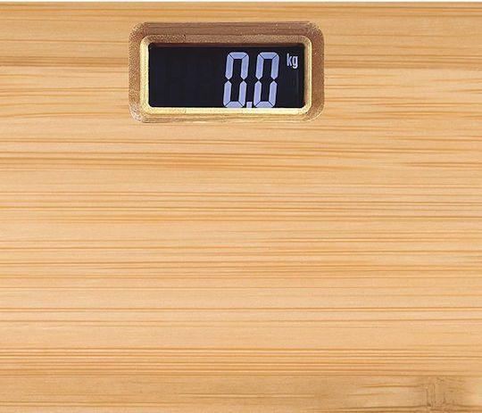 Life Nature Digital Bathroom Scale Brown Bamboo