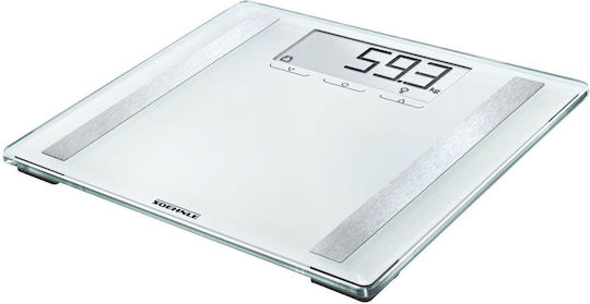 Soehnle Shape Sense Control 200 Digital Badezimmerwaage mit Körperfettmessung in Weiß Farbe